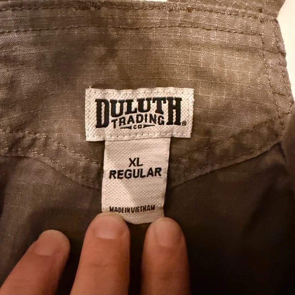Duluth Trading Co Olive Hemp Overalls - Picture 5 of 5